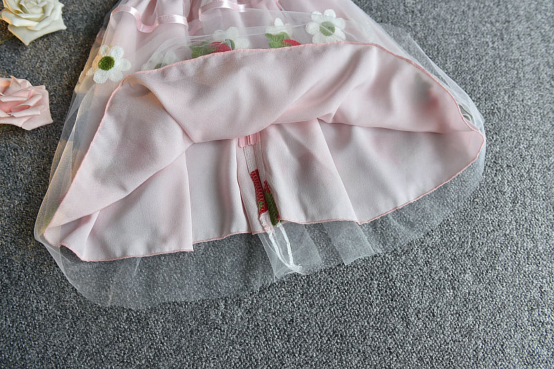 Thumbnail: Đầm bé gái G9 trắng - hồng