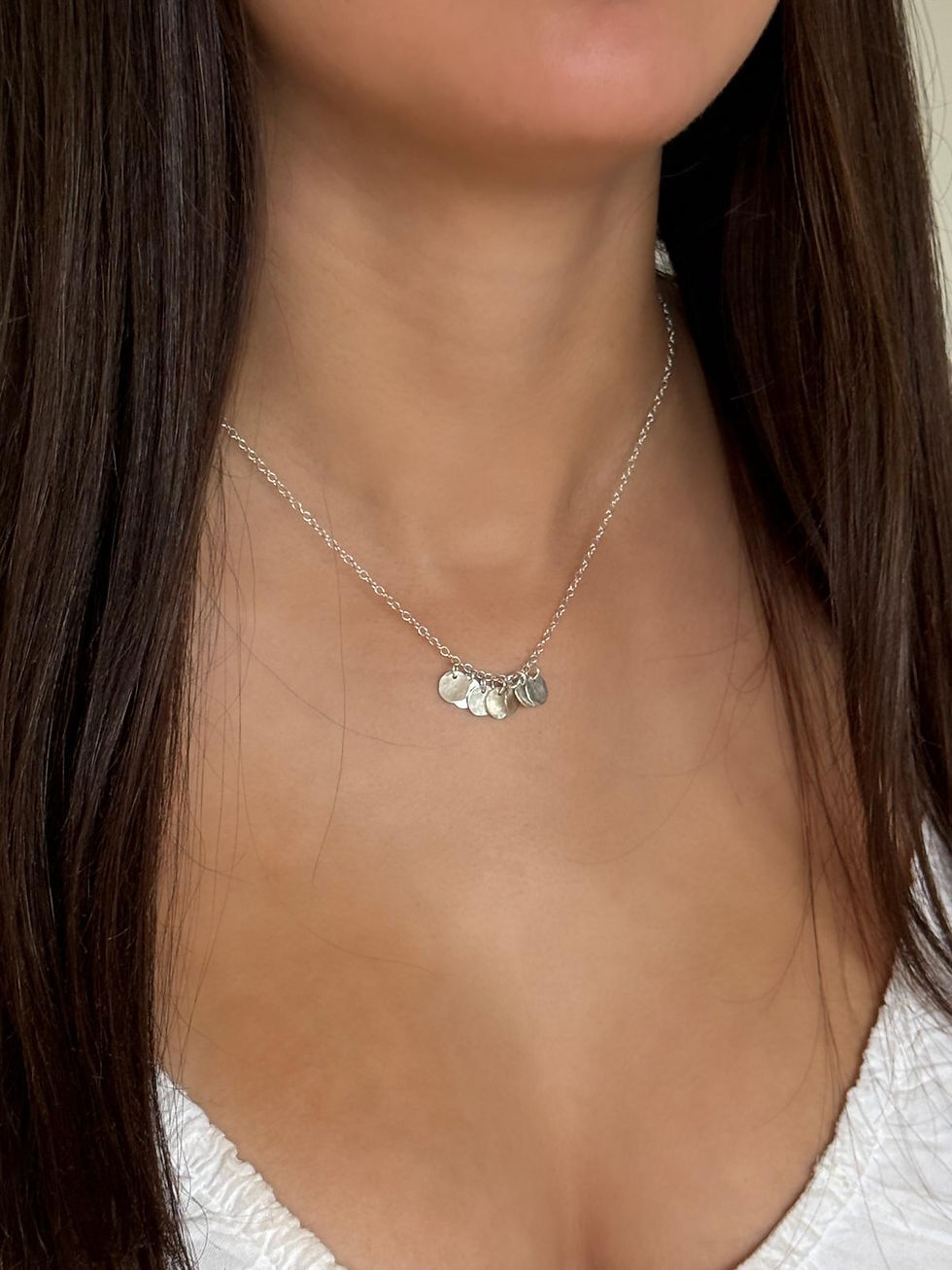 Thumbnail: Tiny Disc Cluster Necklace