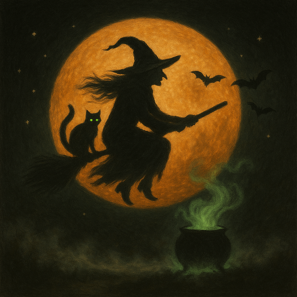 Witch & Cat HueForge Glow Print