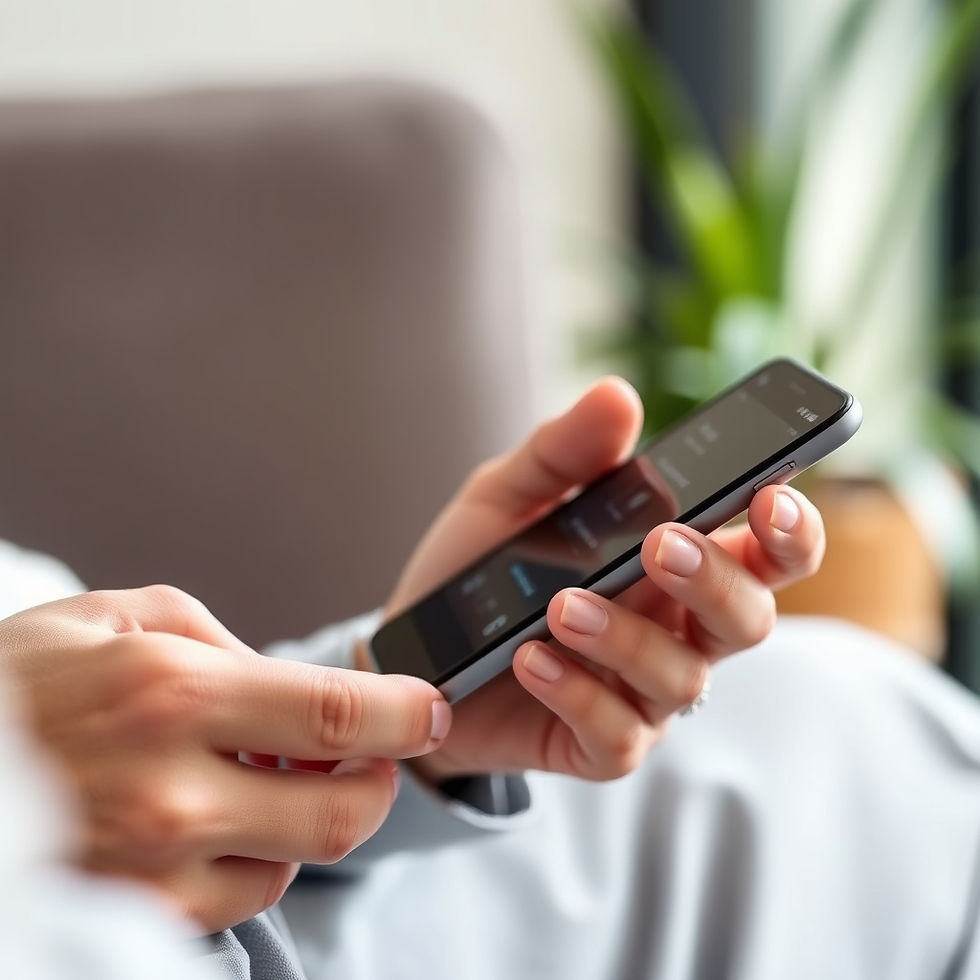 Person scrolling on phone on social media
