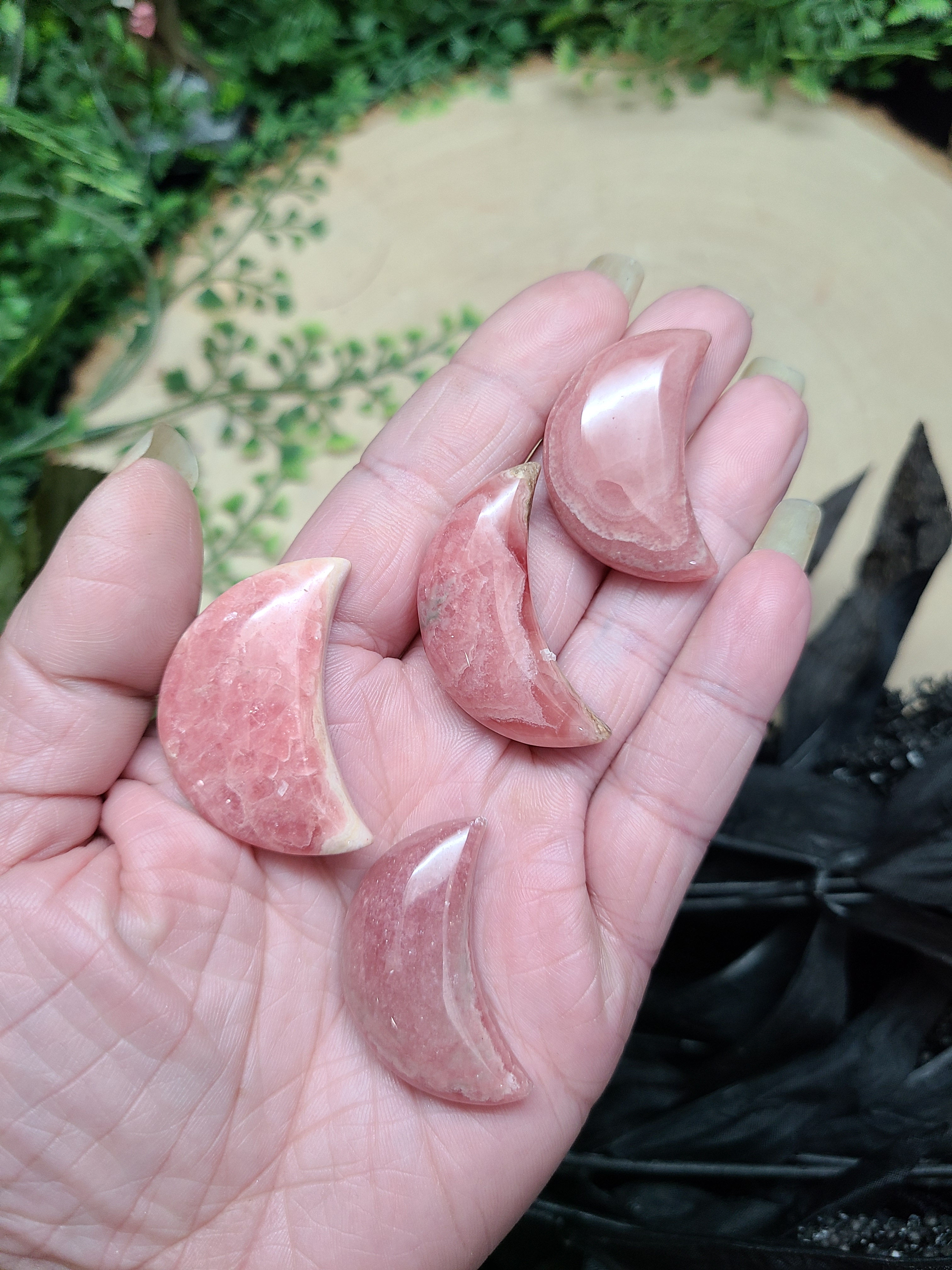Rhodochrosite Crescent Moon