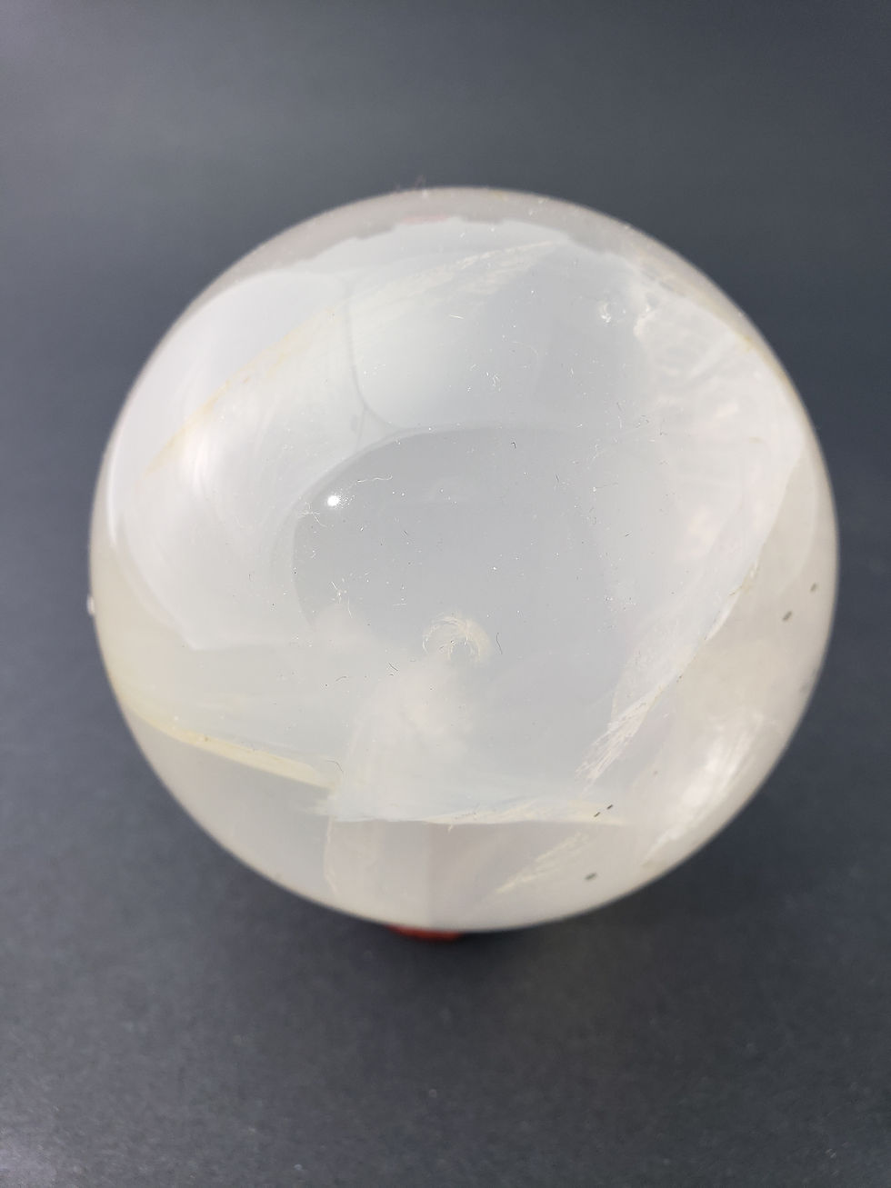 Thumbnail: Girasol Quartz with Hematite Sphere