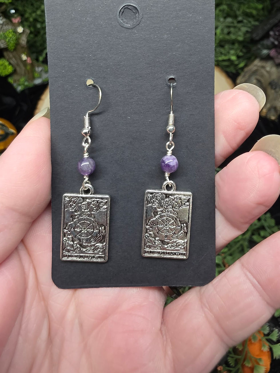 Thumbnail: Amethyst Tarot Earrings