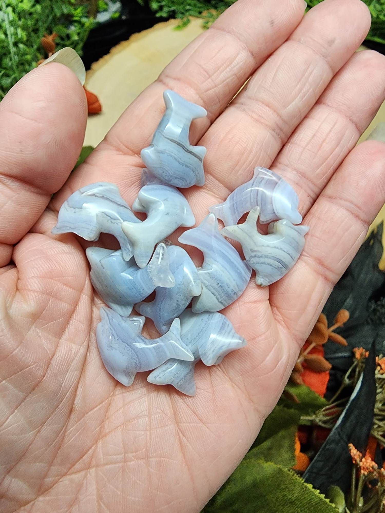 Blue Lace Agate Dolphin