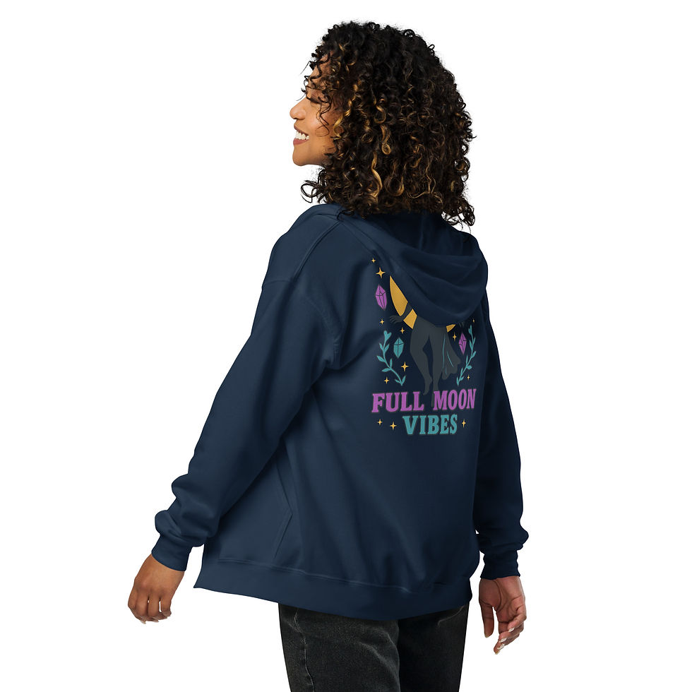 Thumbnail: Full Moon Vibes Heavy Blend Zip Hoodie