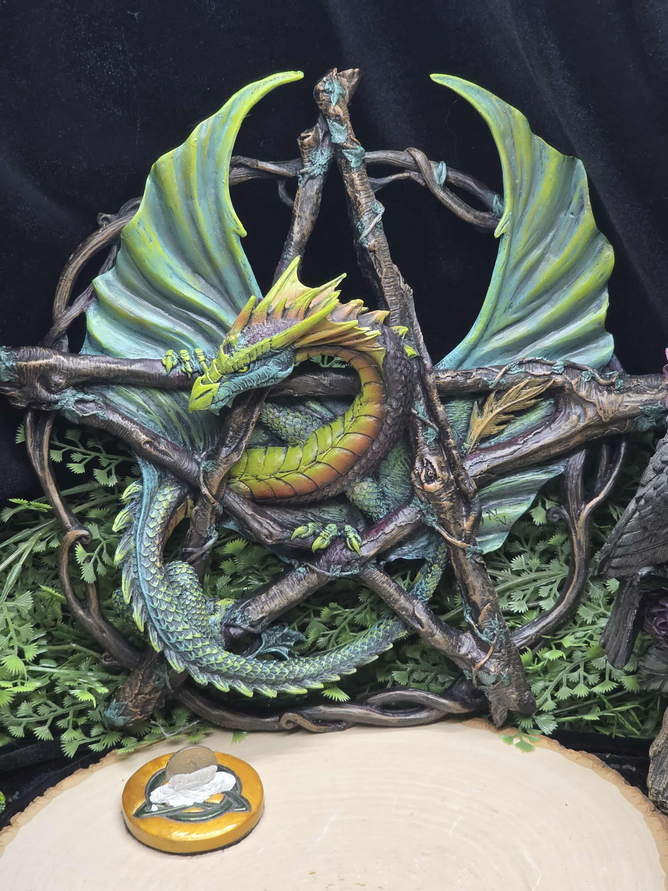 Forest Pentacle Dragon Plaque