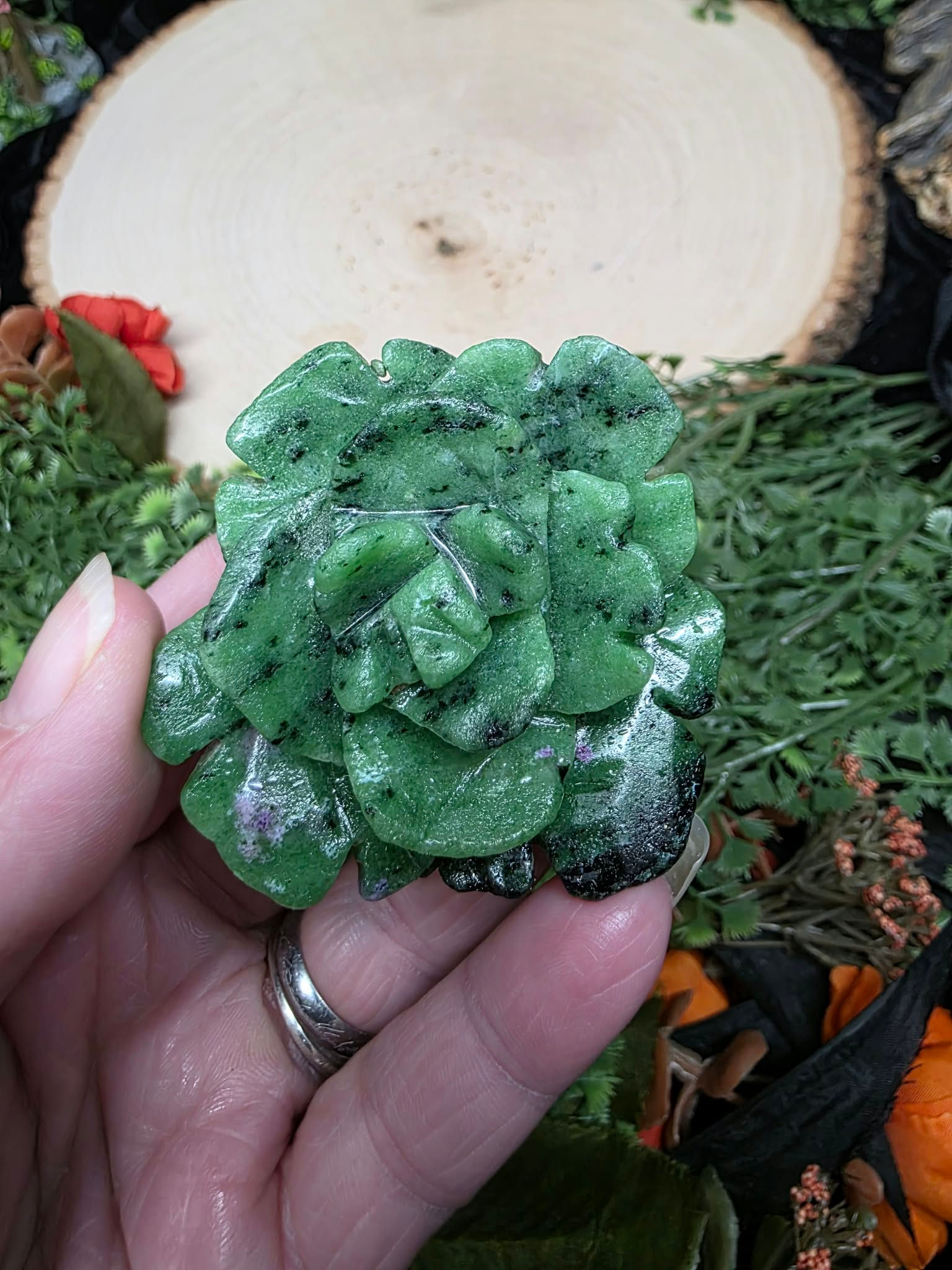 Ruby in Zoisite Flower