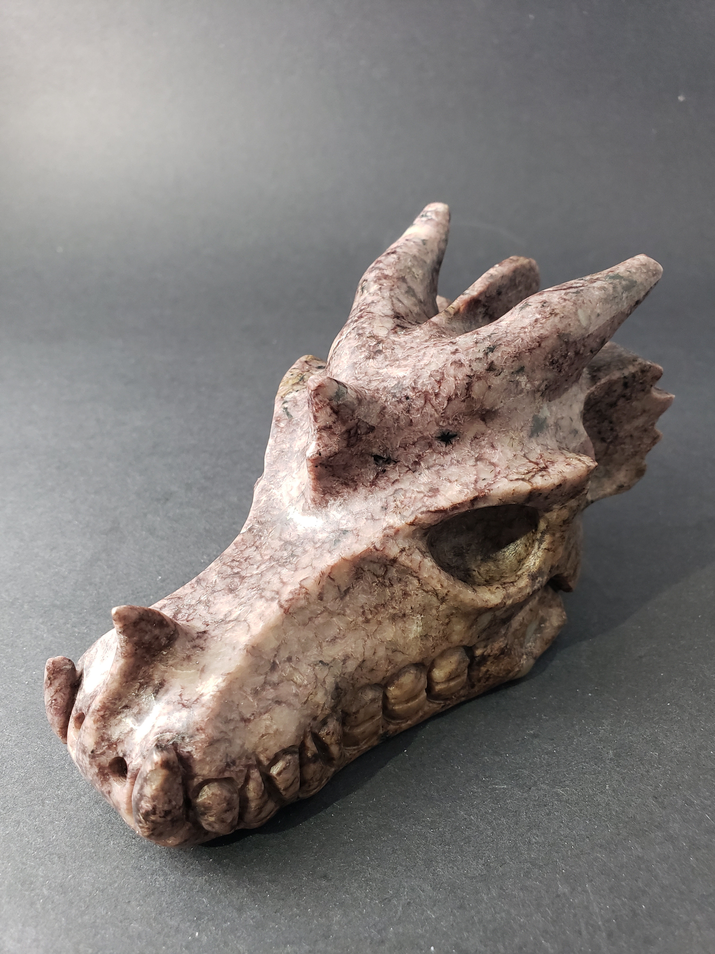 Charoite Dragon Skull