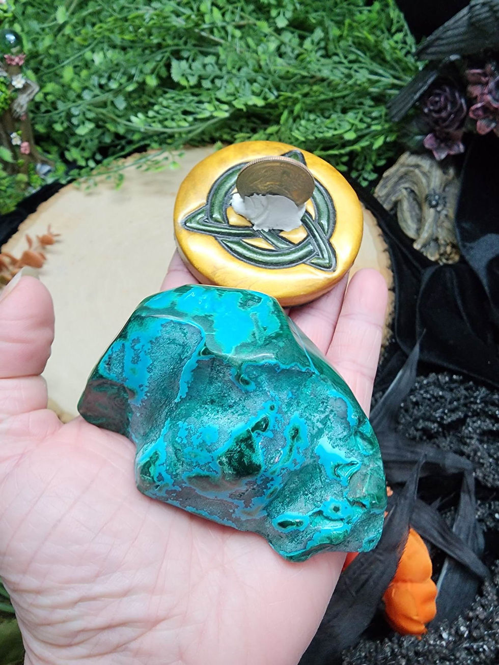 Thumbnail: Chrysocolla with Malachite Freeform