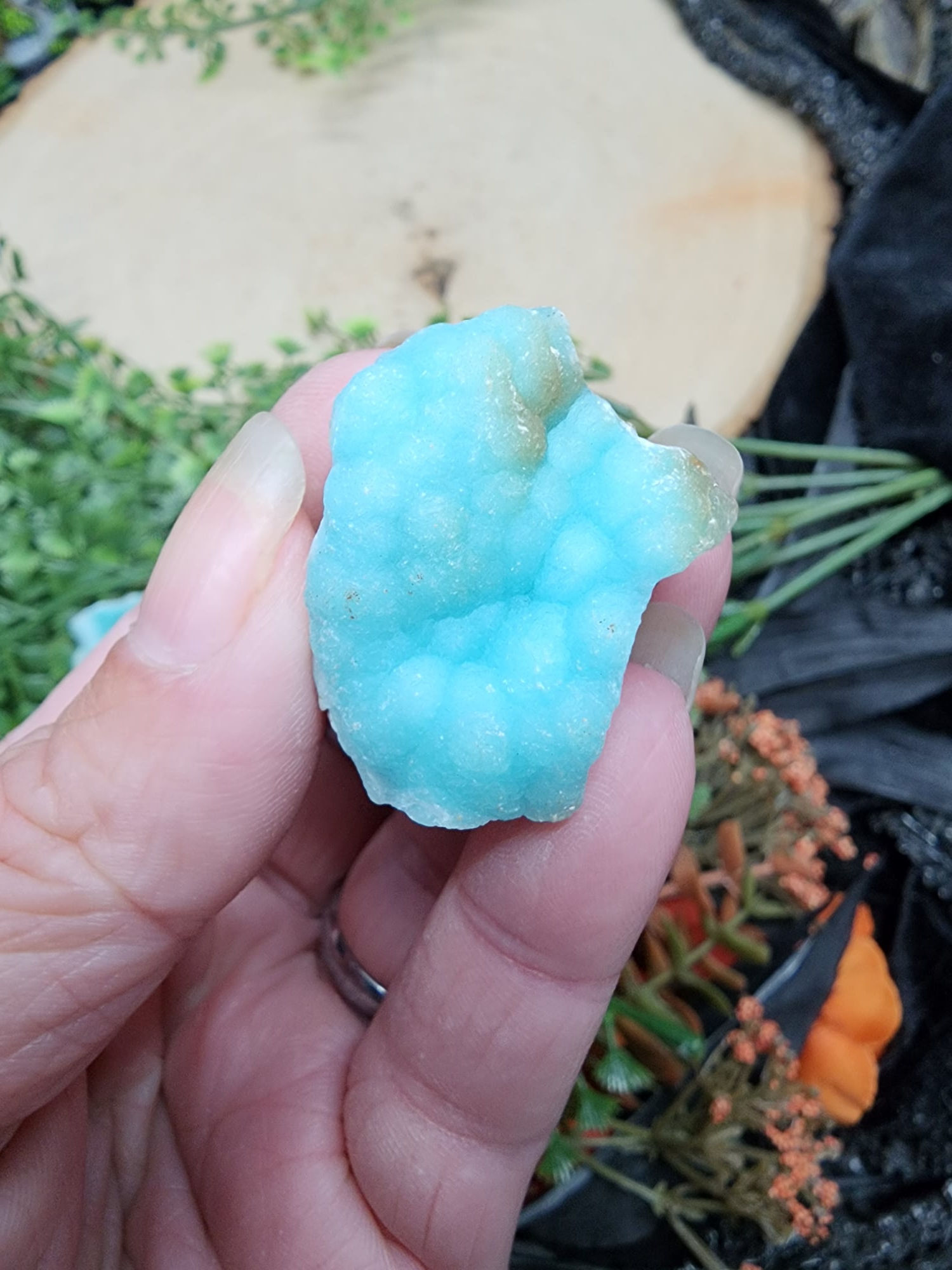 Blue Aragonite Cluster