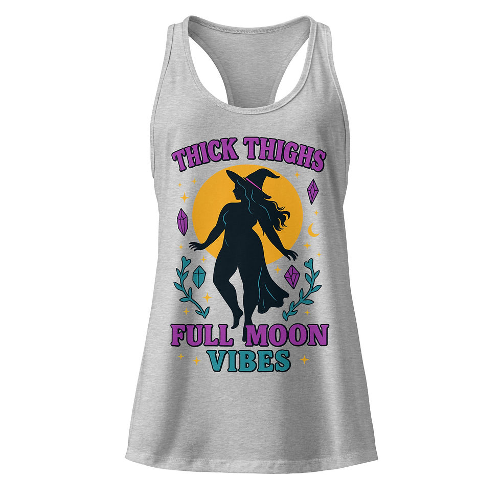 Thumbnail: Full Moon Vibes Women’s Racerback Tank Top