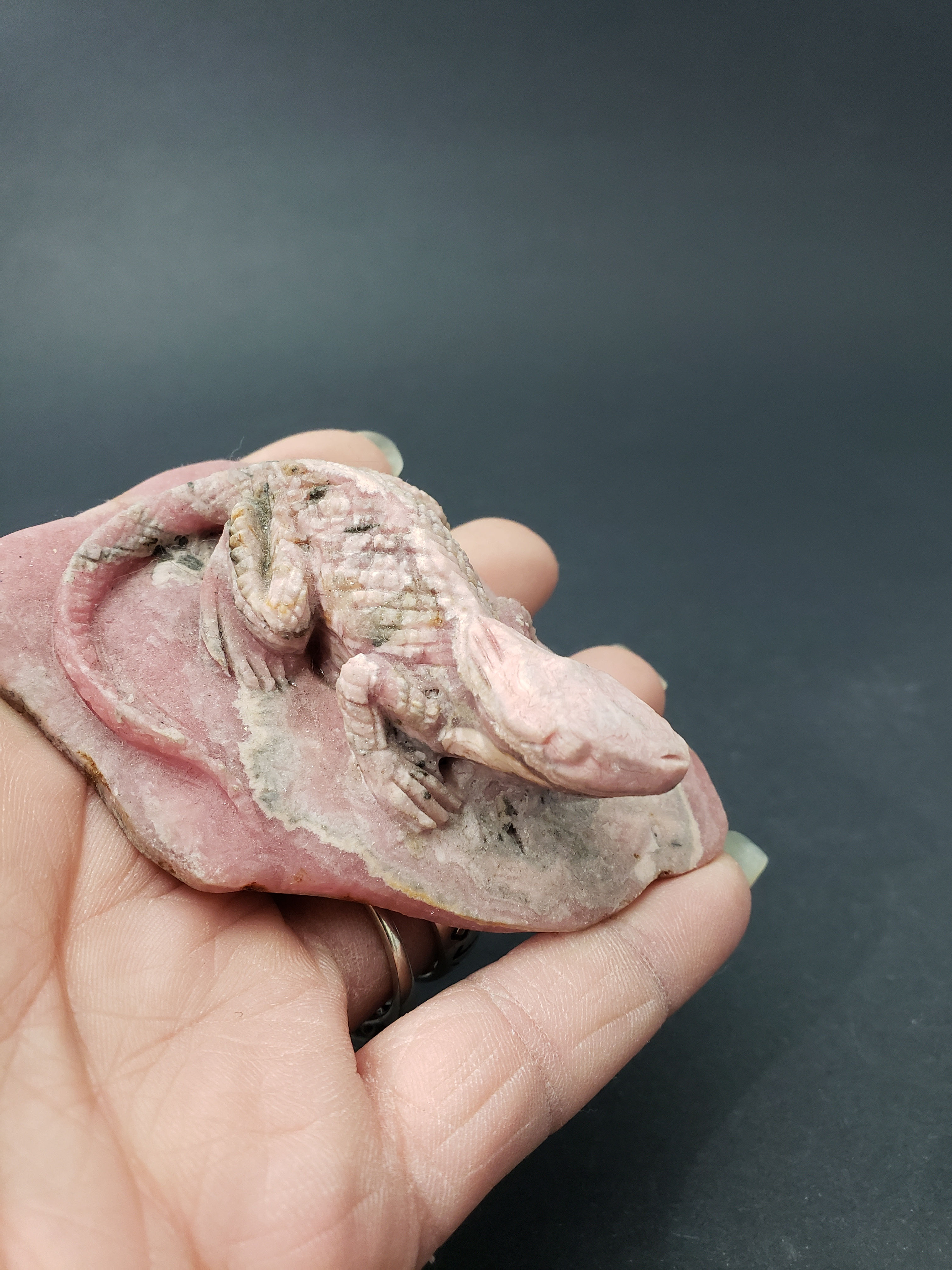Rhodochrosite Lizard