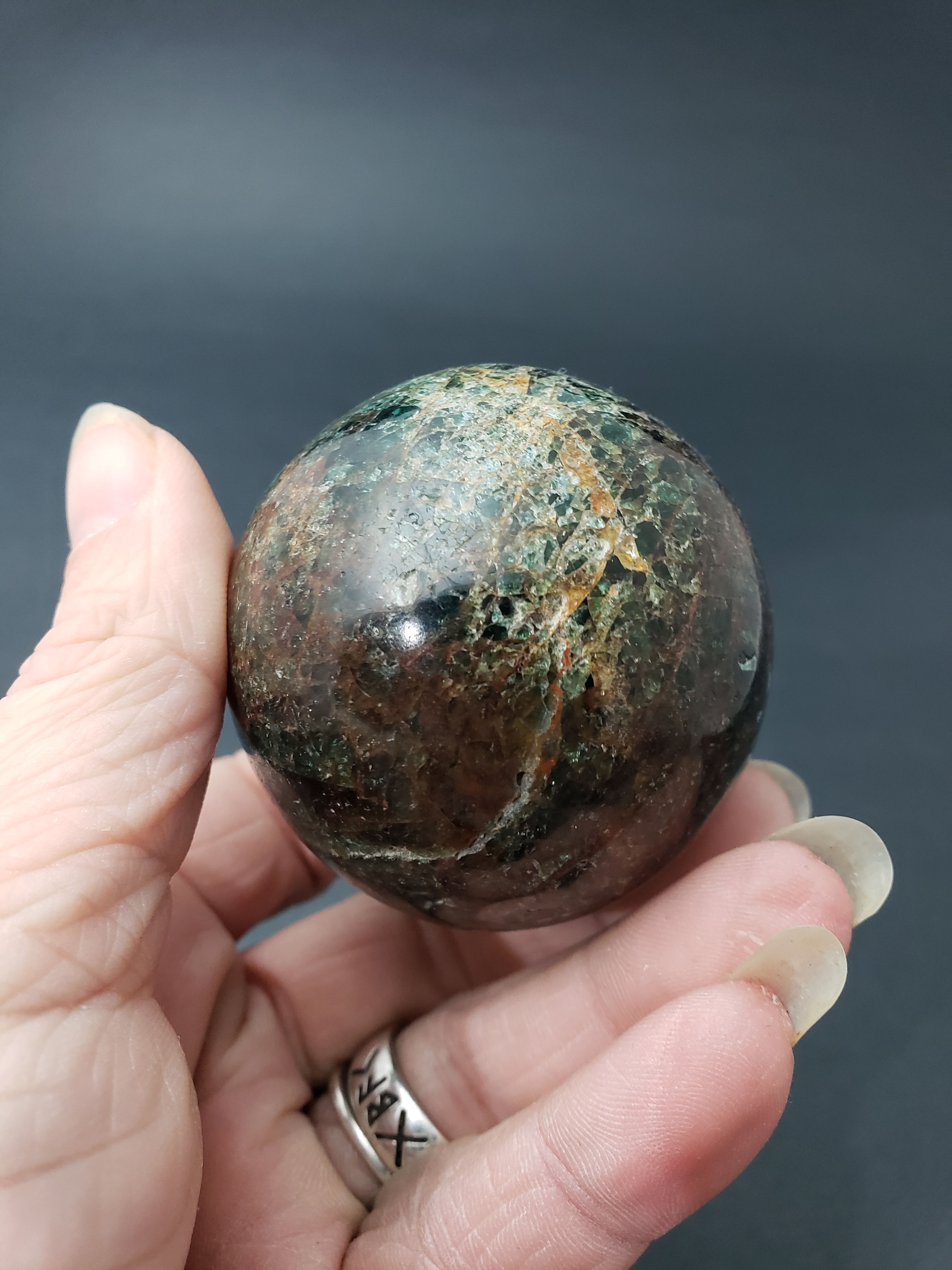 Green Apatite Sphere
