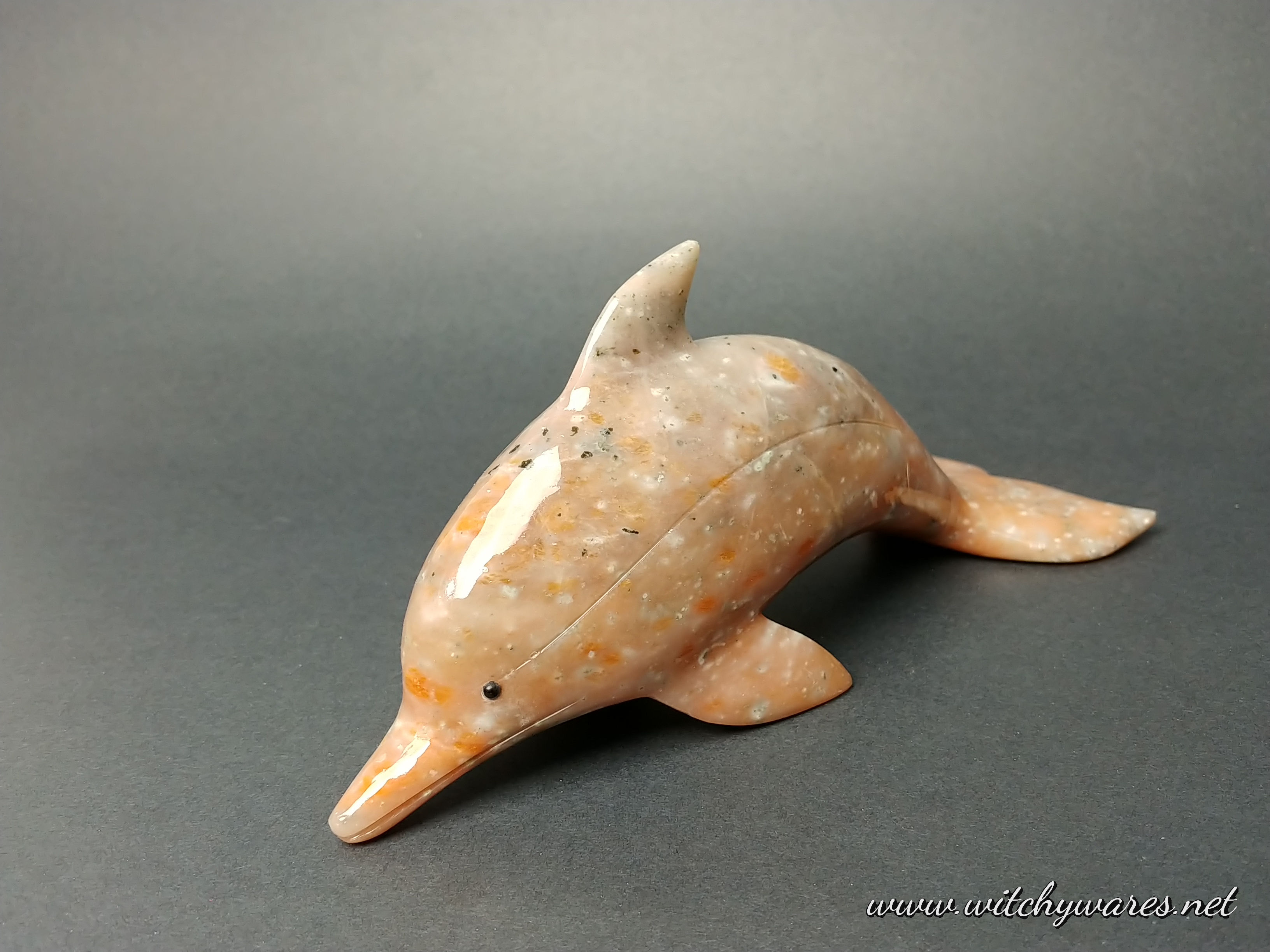 Orange Calcite Dolphin