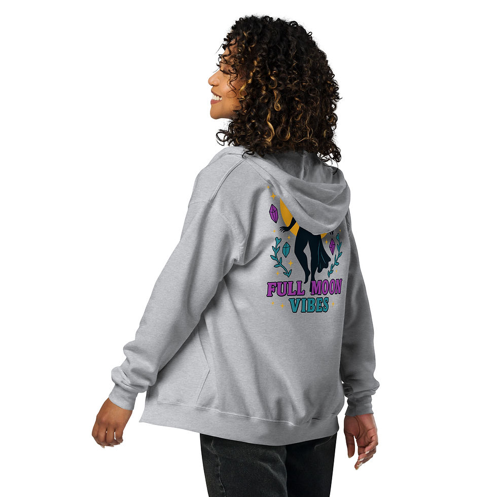 Thumbnail: Full Moon Vibes Heavy Blend Zip Hoodie