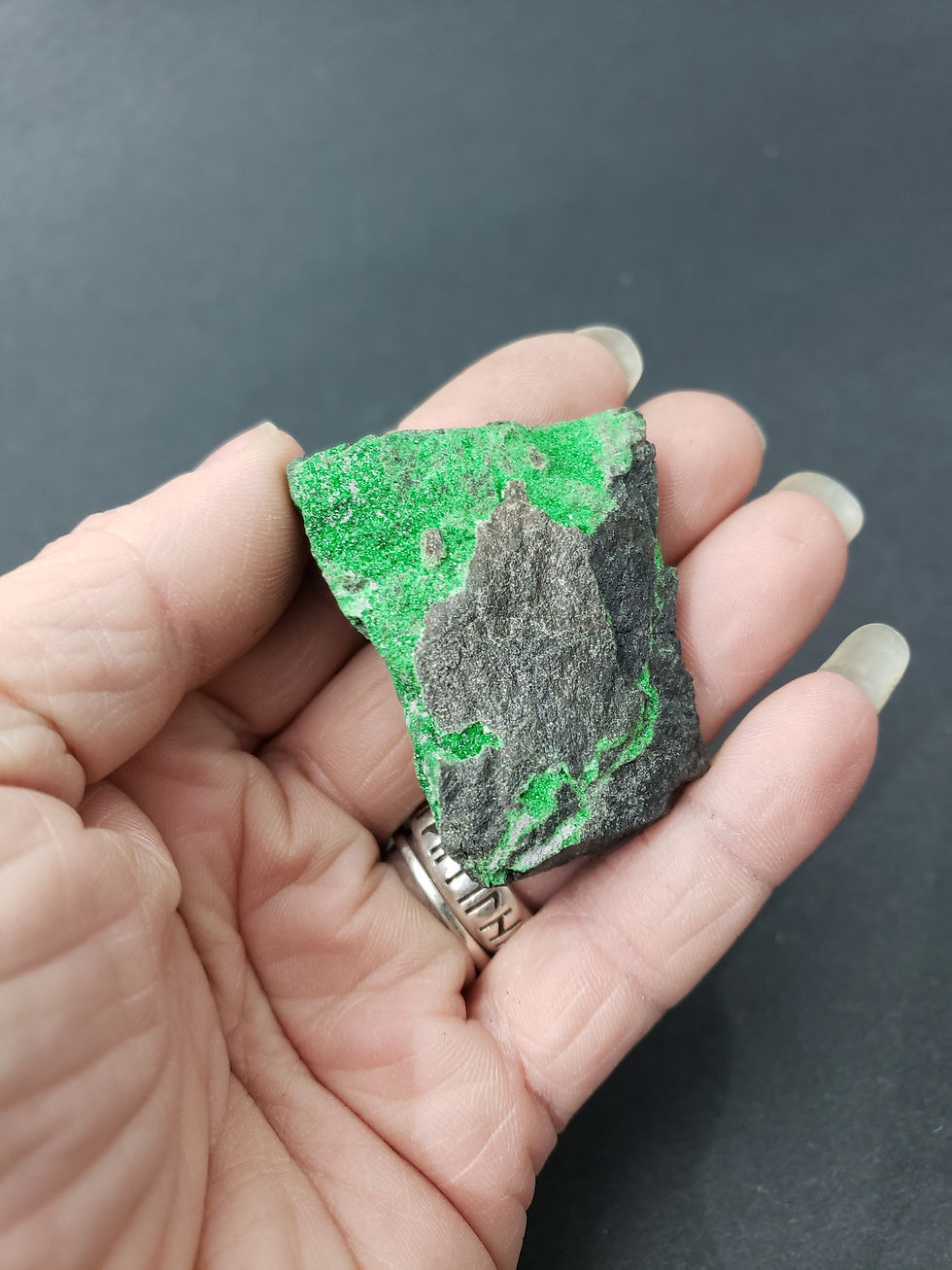 Thumbnail: Uvarovite Cluster