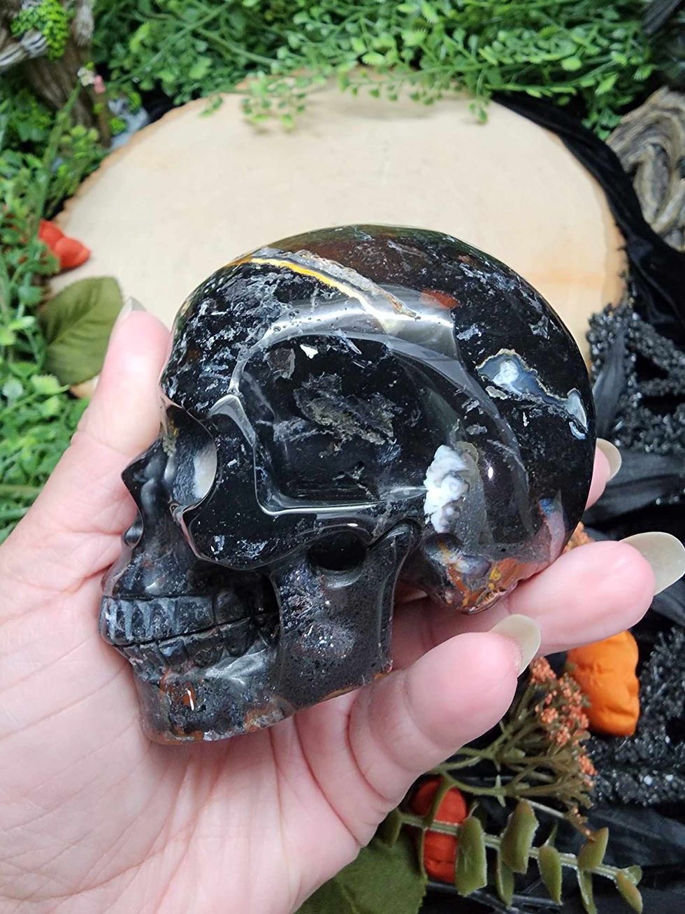 Thumbnail: Zebra Agate Skull
