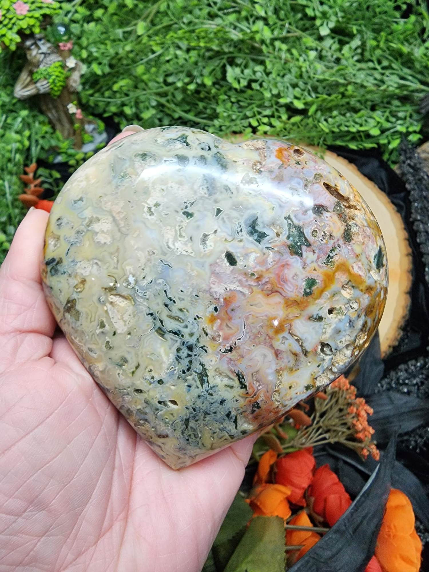Ocean Jasper Heart