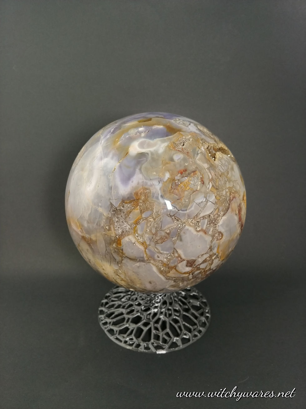 Thumbnail: Violet Flame Agate Sphere