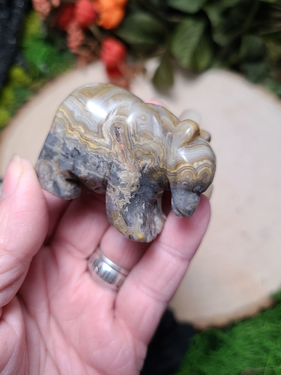 Thumbnail: 2.4" Custom Carved Stone Bears