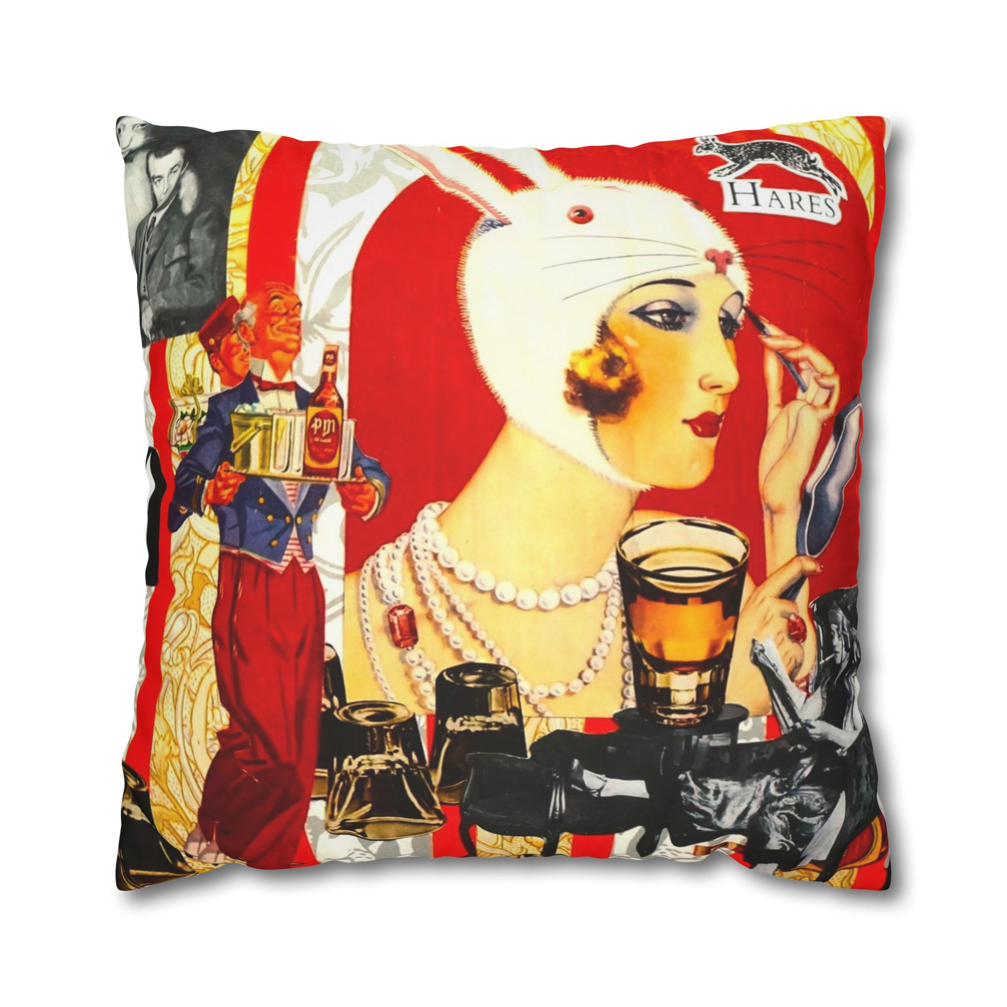 Valentino Stray Hares Square Pillowcase