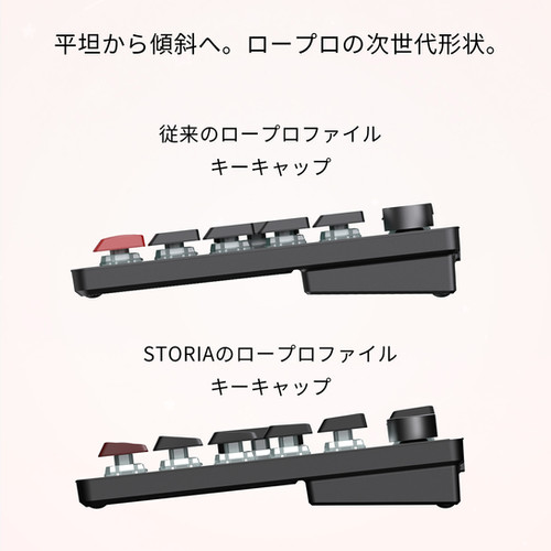 STORIA Gaming Low-profile Keyboard Comet75 Black | ichainjapan