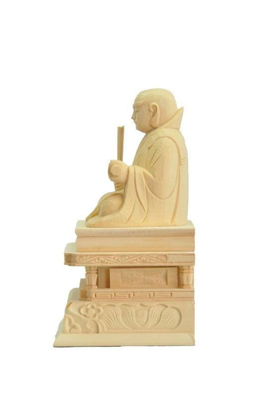 サムネイル： 【日蓮宗 法華宗】桧木 仏像 日蓮聖人像 1.8寸 2寸 2.5寸 3寸 檜 ヒノキ 白木 木彫り ご本尊 小さい 日蓮 木像仏像 日蓮大菩薩 立正大師