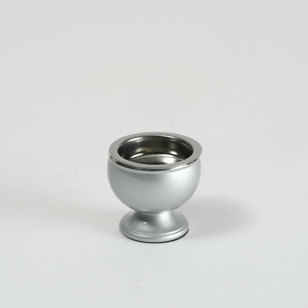 サムネイル： モダン仏具 ホープ 具足 6点セットアルミ シルバー 3寸 仏具 仏壇 基本セット 仏具セット