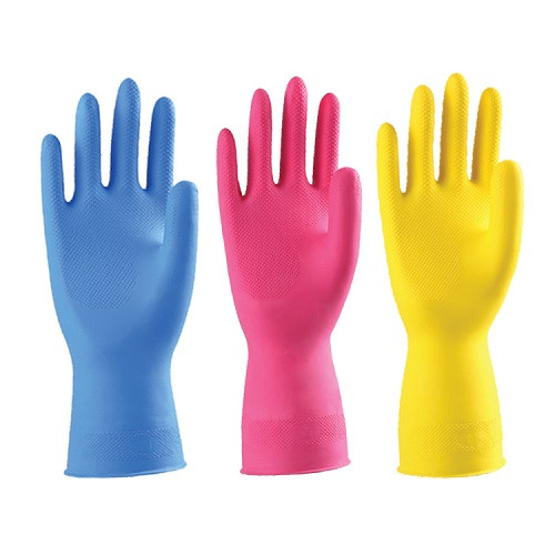 Latex Household Glove Spray Flocklined SuperFit Glove