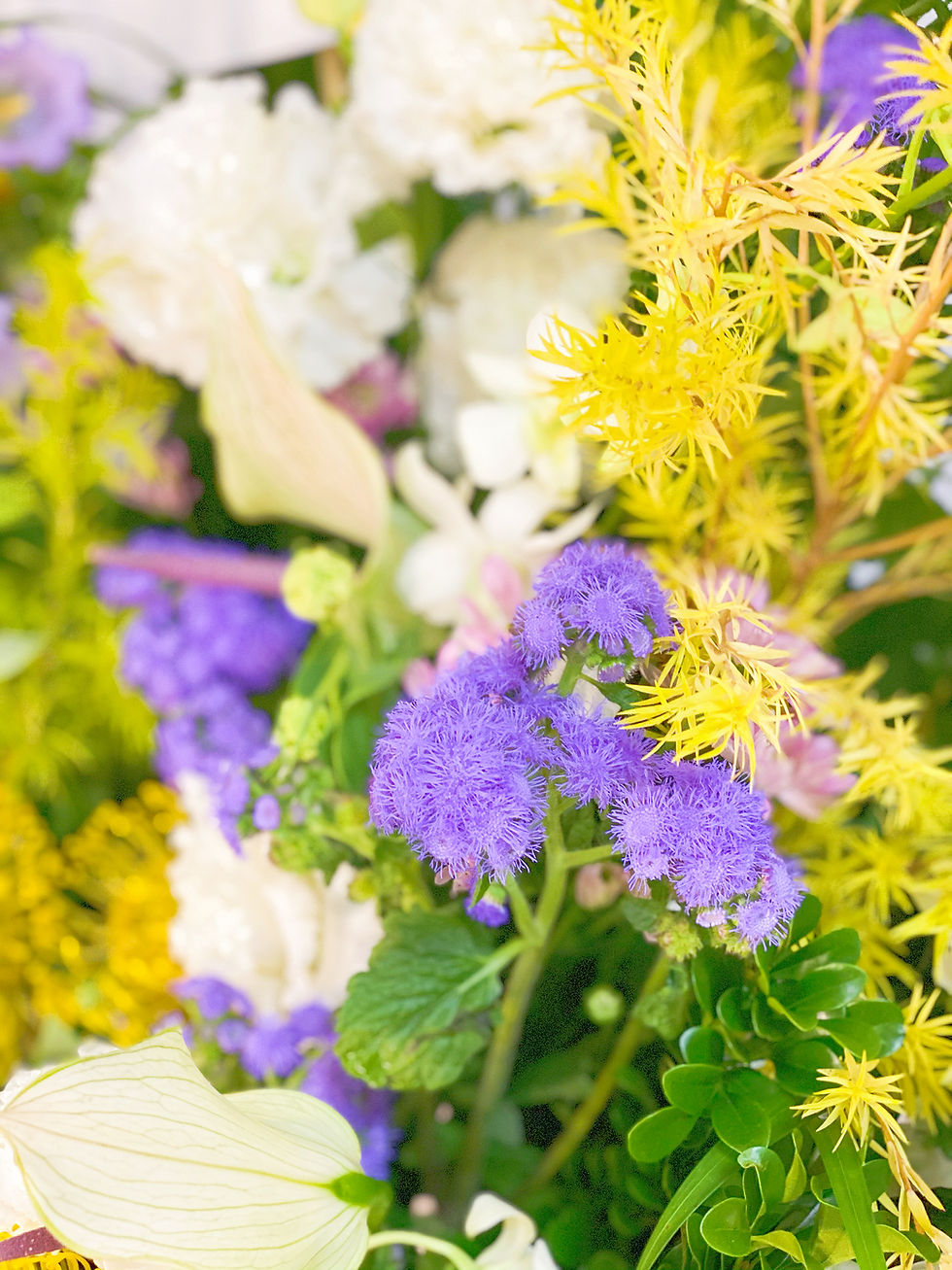 Thumbnail: Grand opening flowers (with stand) yellow
