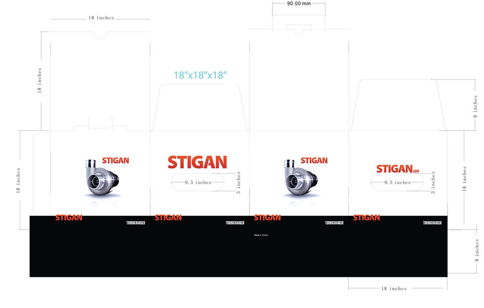 Stigan Packaging Dieline