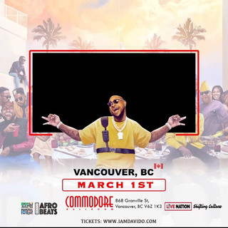 Davido Concert in Vancouver 2020