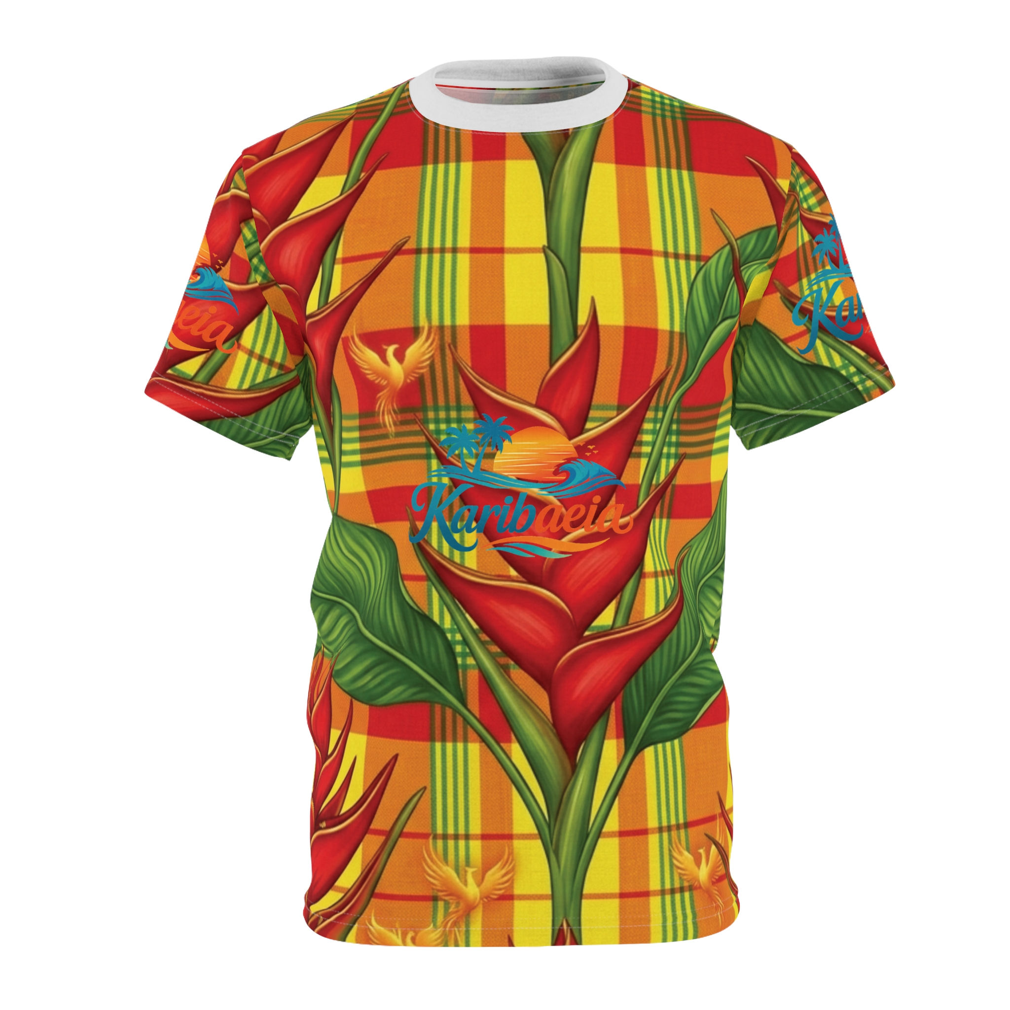 T-shirt Madras Karibaeia Fleur hibiscus