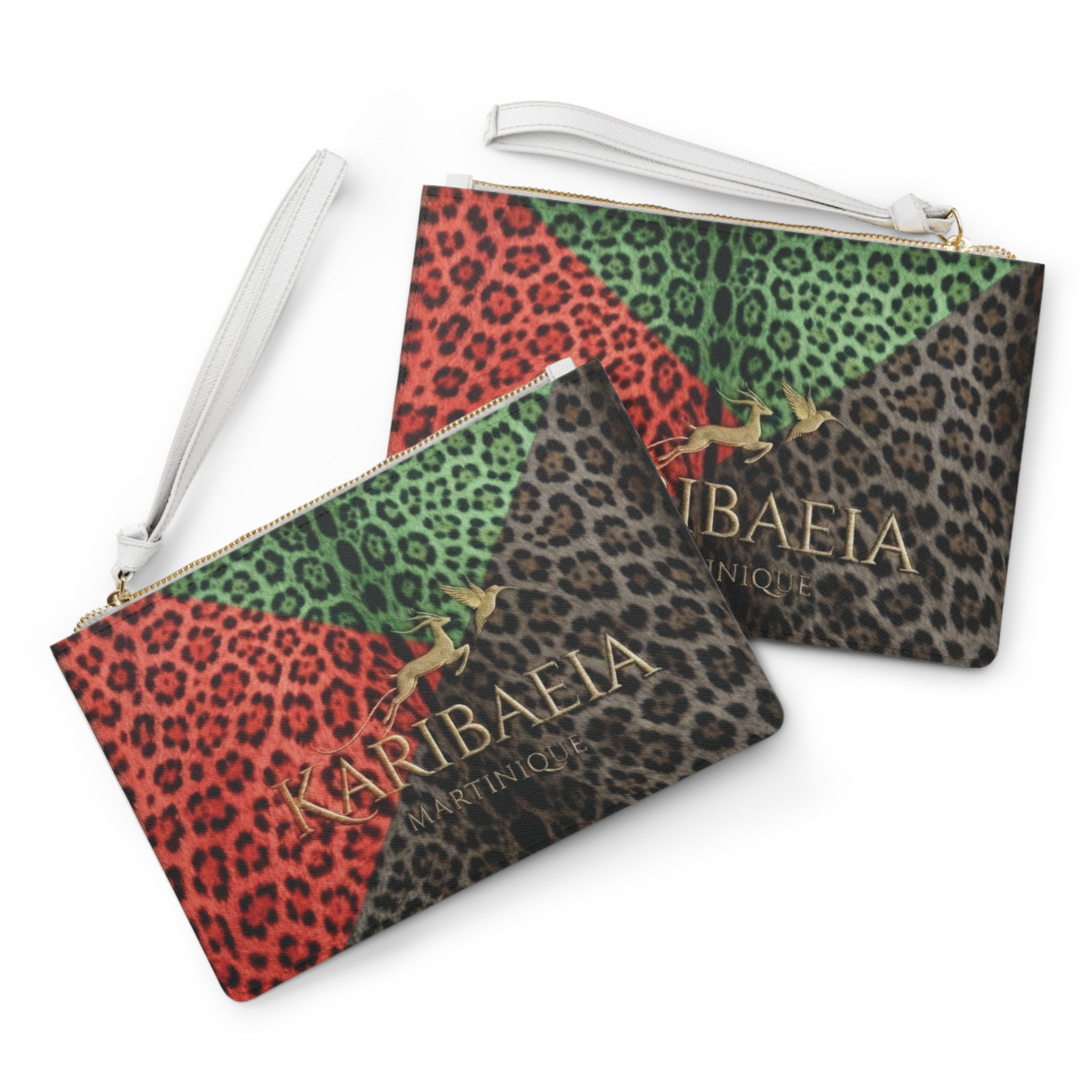 Karibaeia Leopard Tri-Color Karibaea Clutch