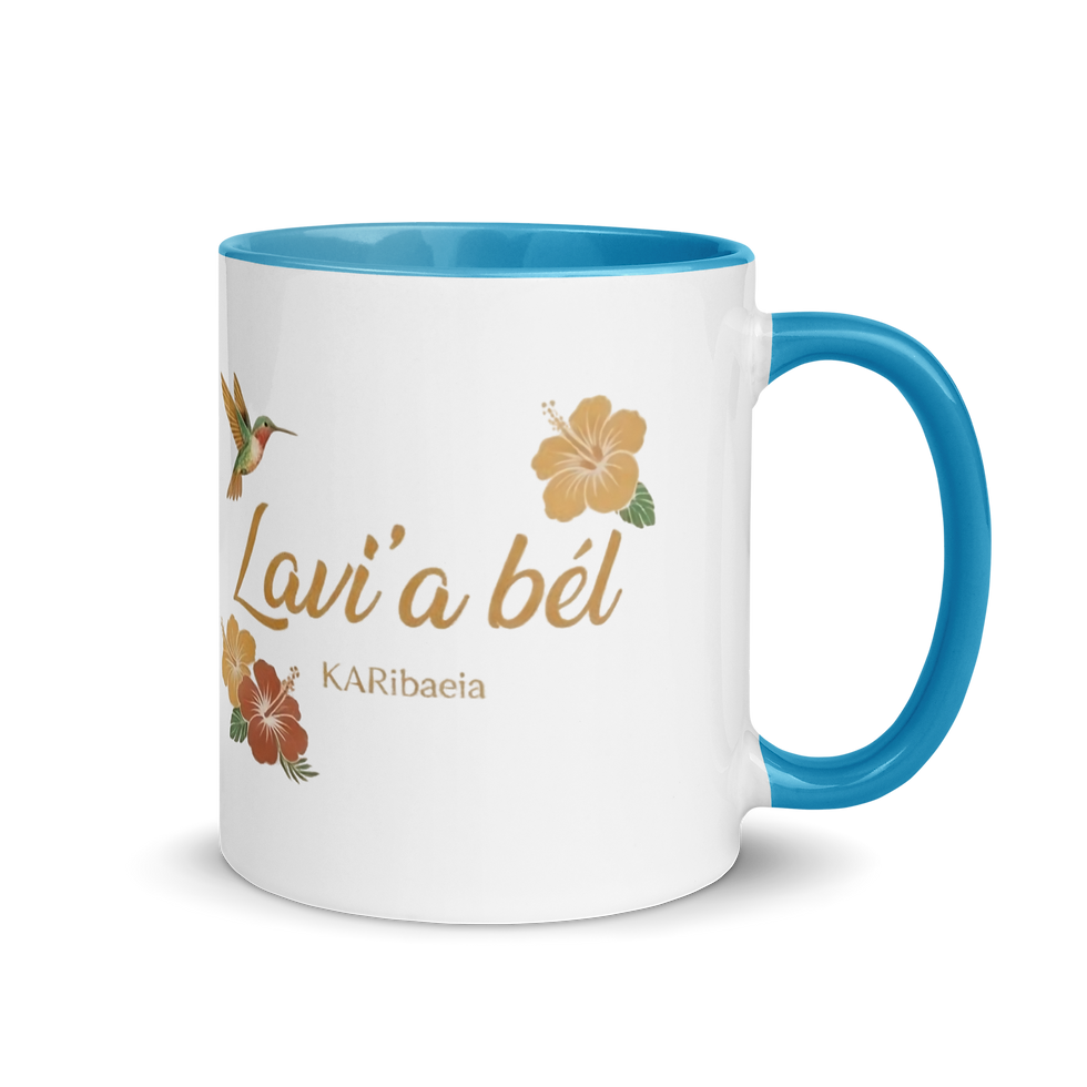 Miniature : Mug céramique blanche couleurs lavi'a bel karibaeia