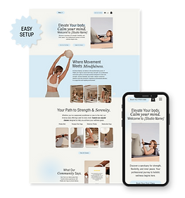 Serenity Studio Wix template for yoga and pilates studios featuring high-end wellness design