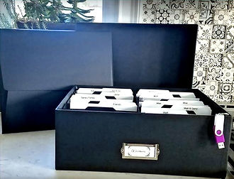 Print photos in an archival storage box