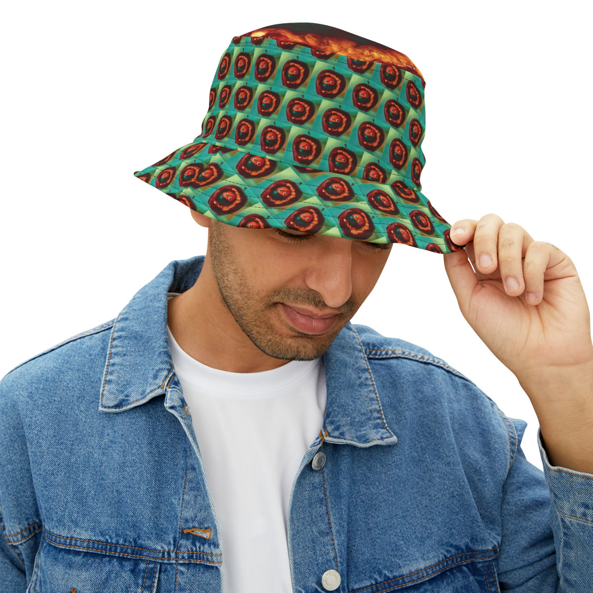 Dirty NYC Kumquat Patterned Bucket Hat