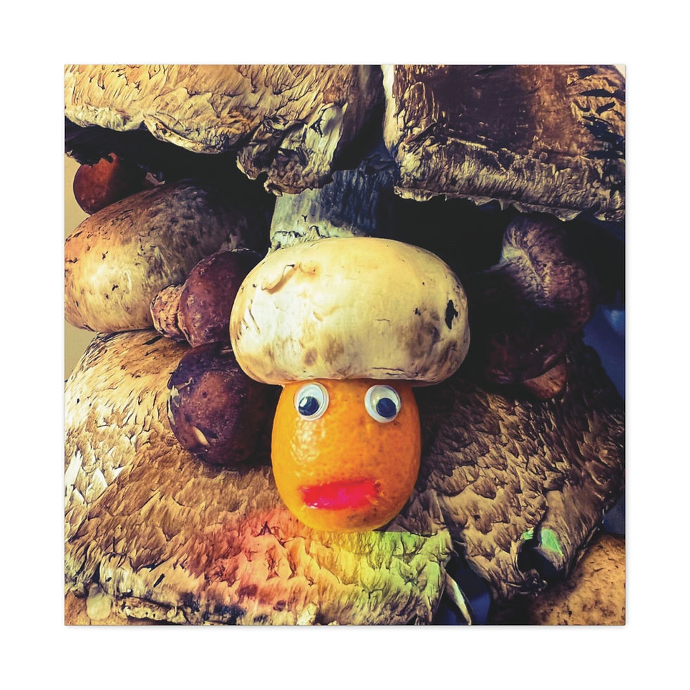 Thumbnail: Canvas of a Dirty Mushroom Capped Kumquat