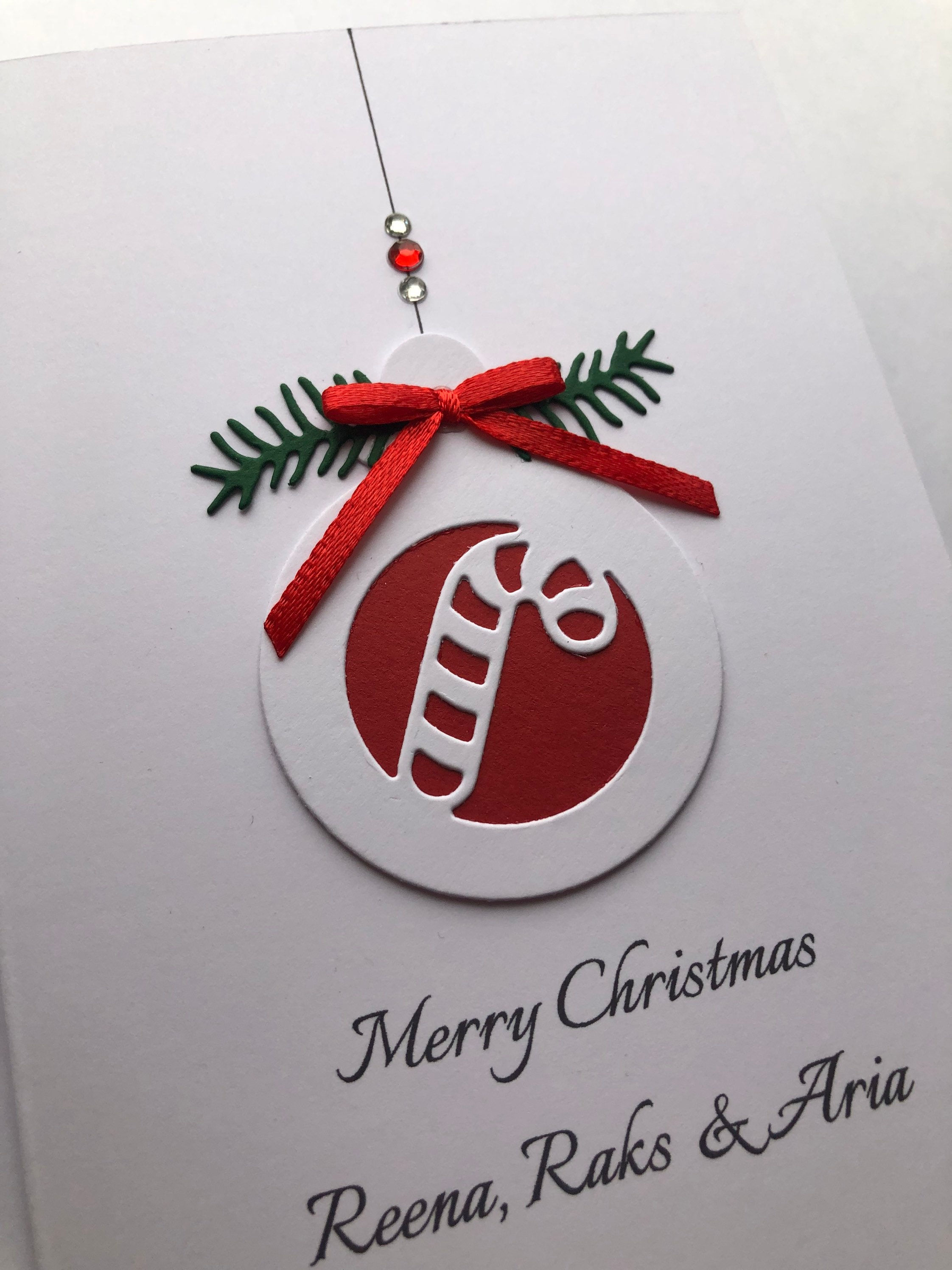 Personalised Christmas Xmas Card Own Wording Mum Dad Girls Boys Friend Wife