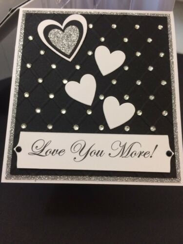 Thumbnail: Personalised Large Luxury Black Birthday Card Girls Wife Girlfriend Ladies Own