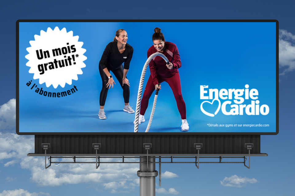 Affichage publicitaire Énergie Cardio