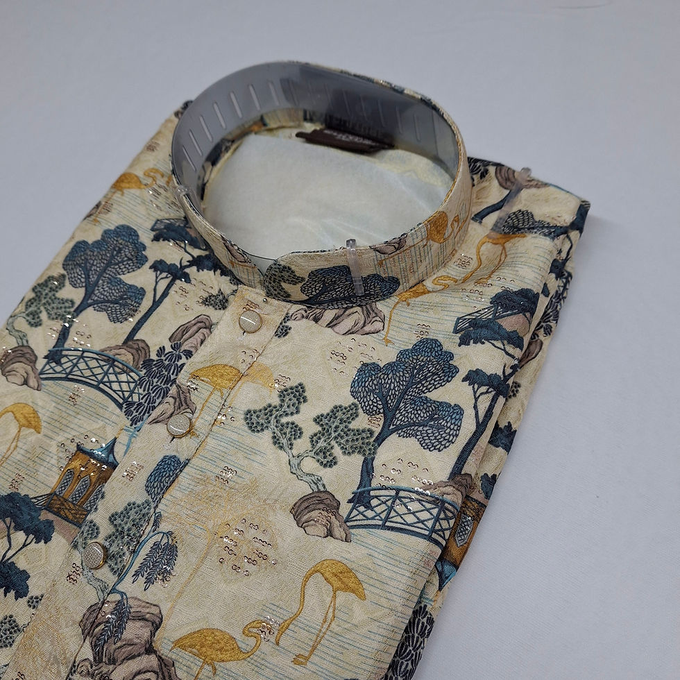Thumbnail: Men Printed Kurta Pajama Set
