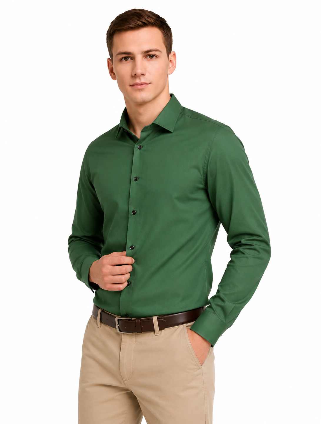 Premium Green Lycra Shirt For Men
