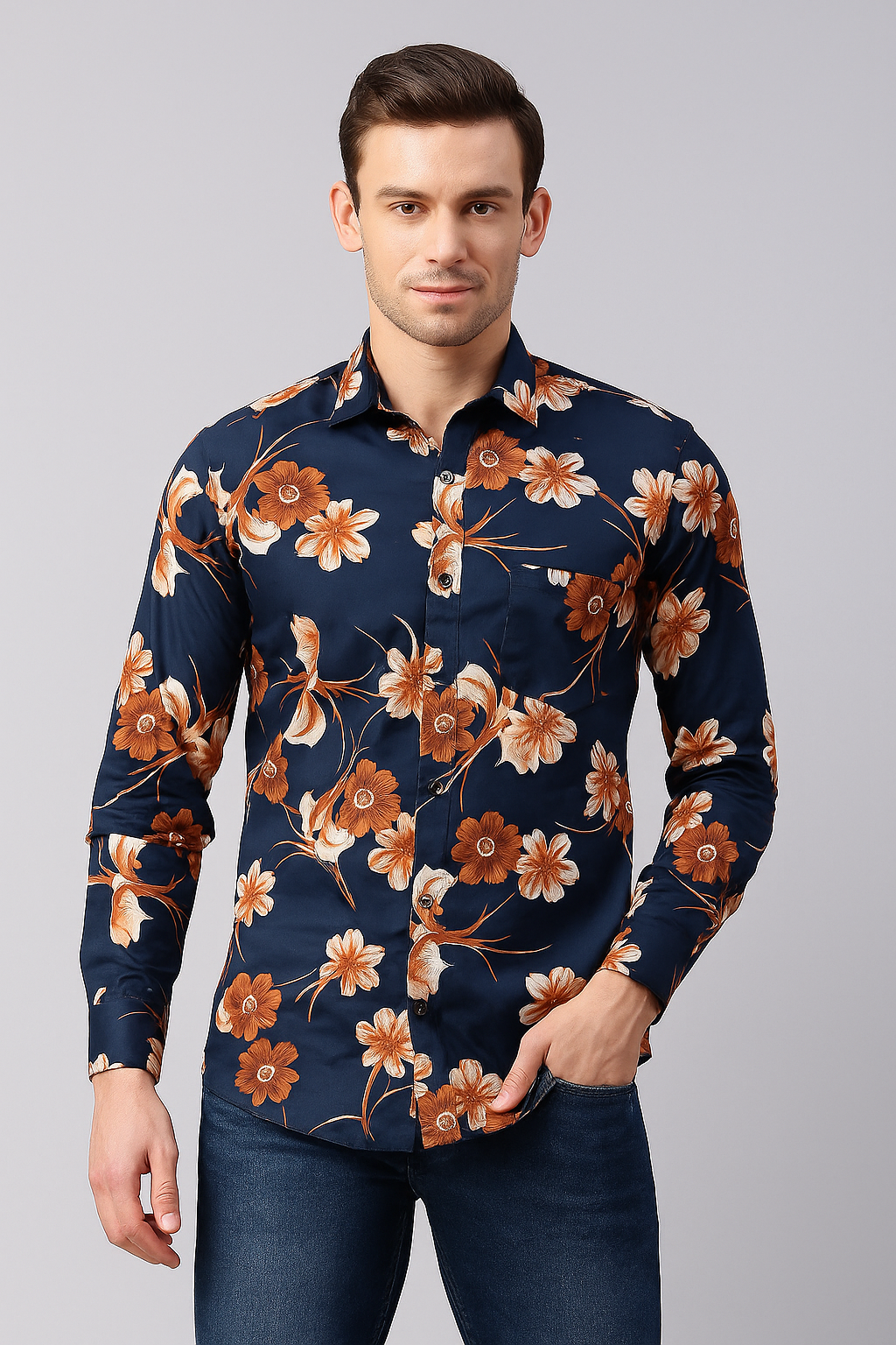 Floral Printed Shirt For Men