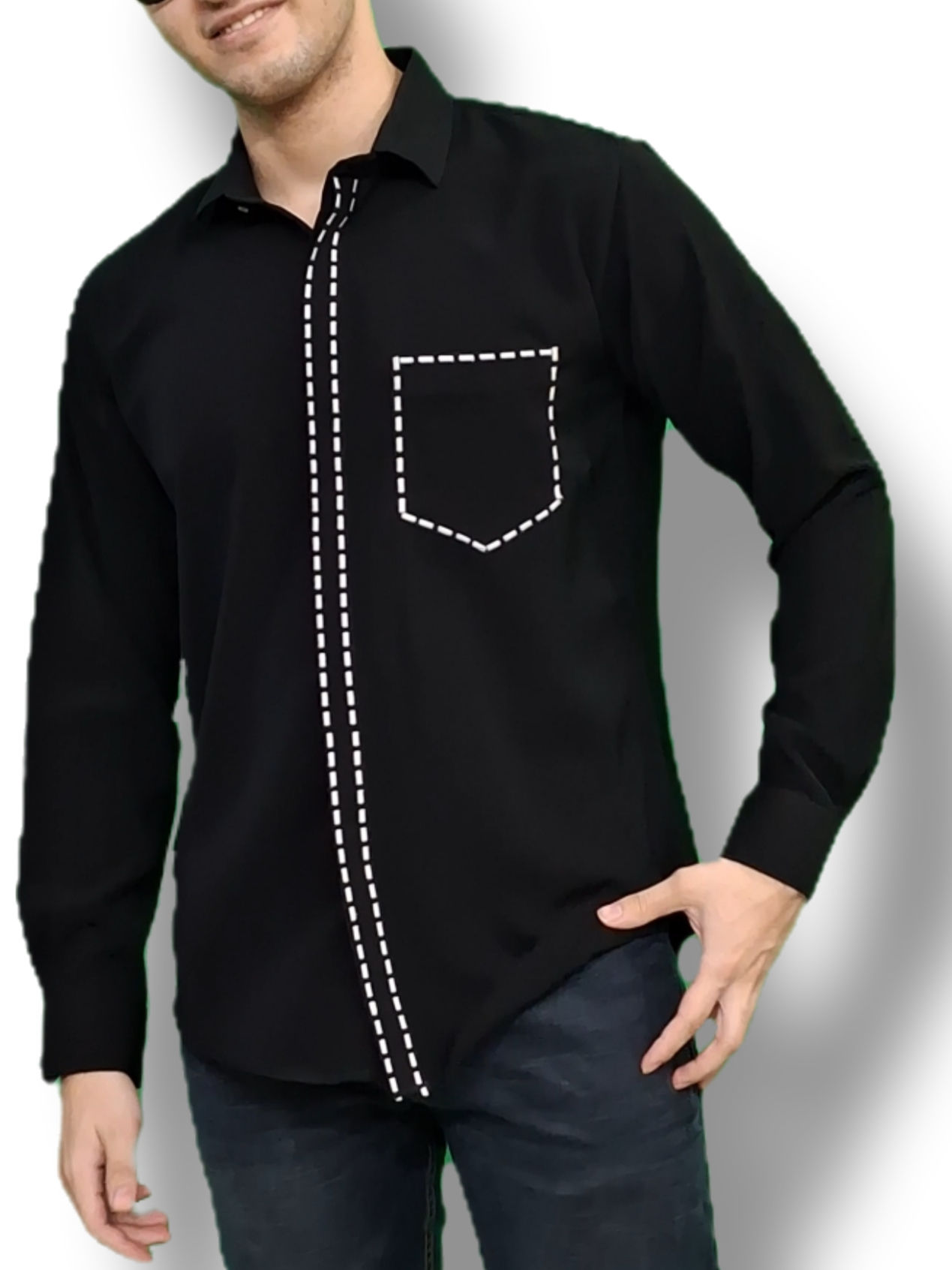Black Designer Shirt for Men