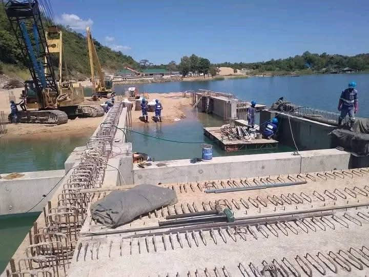 Current status works at Likoma jetty Pic Shamuda Drake