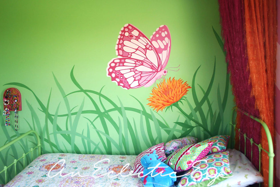 butterfly mural