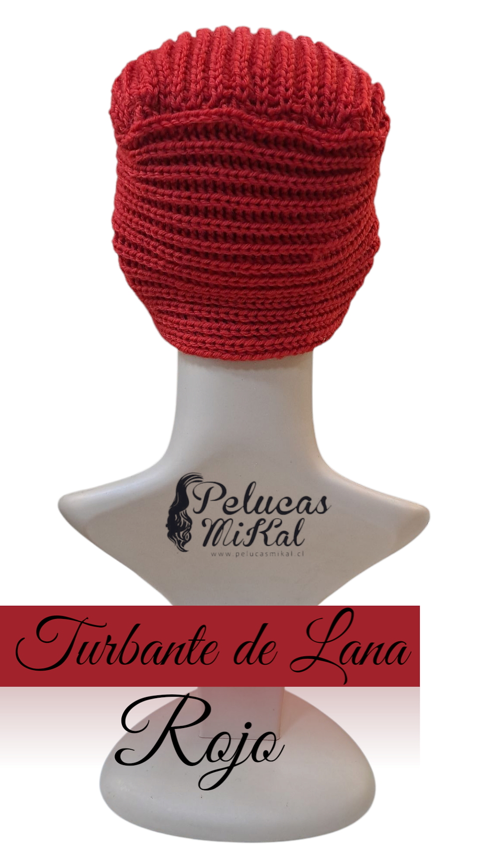 Miniatura: Turbante de Lana Liso Rojo