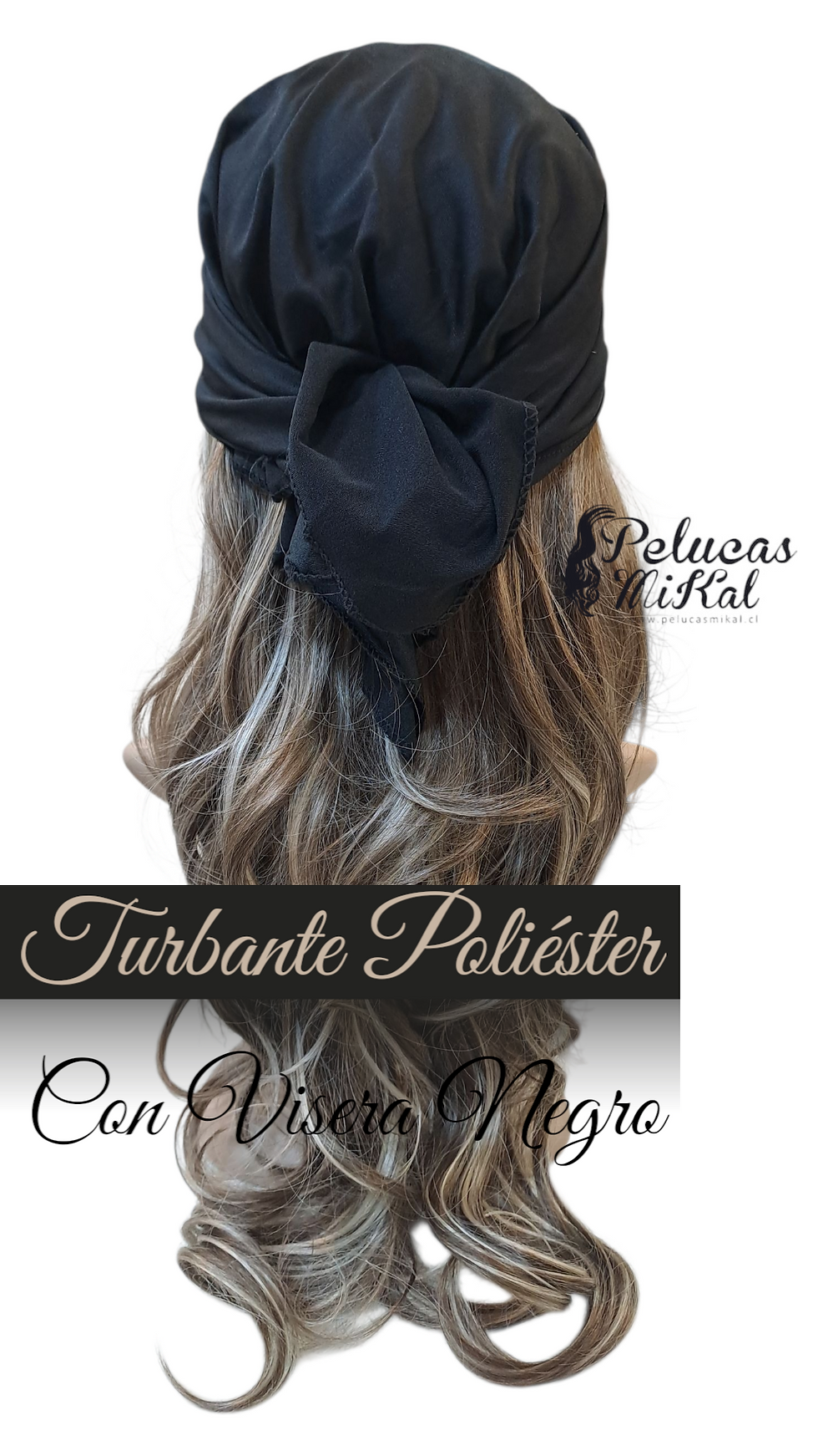 Miniatura: Turbante Poliéster c/Visera Negro